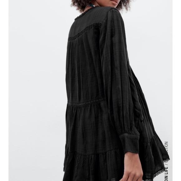 Zara TEXTURED WEAVE DRESS​ - Picture 4 of 5